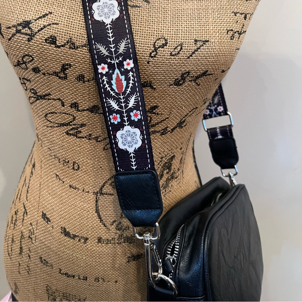 Brand New Small Black Square Bag With Changeable Straps